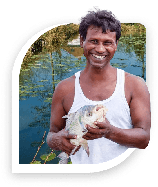 Man with fish